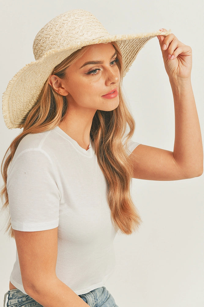 Wide Brim Straw Sun Hat