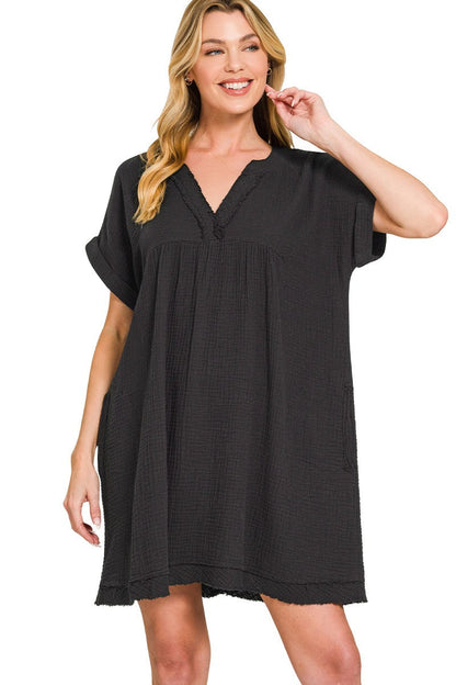 Mineral Washed Beach Dress