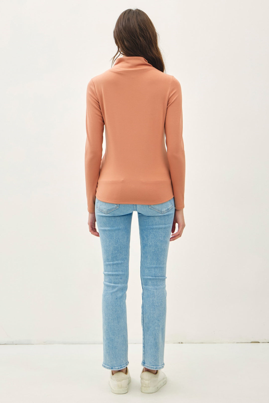 Soft Mock-Neck Longsleeve Top