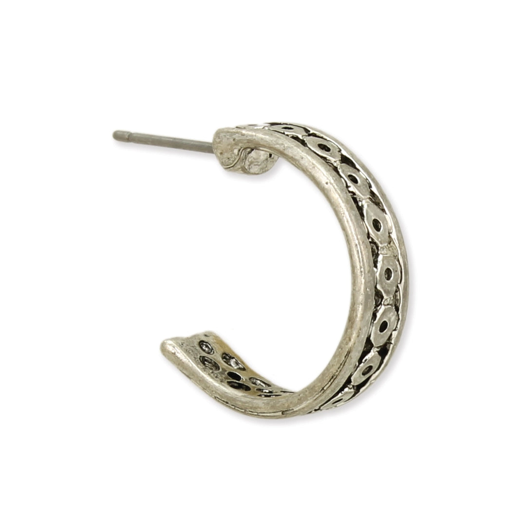 Antique Silver Mini Hoops