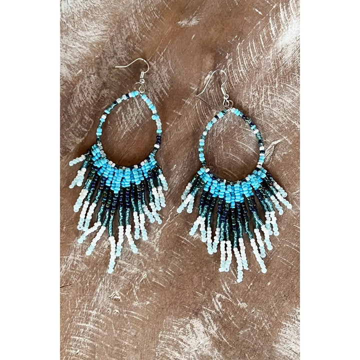 Lucia Beaded Tassel Earrings