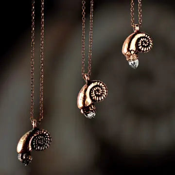 Herkimer Diamond Nautilus Necklace