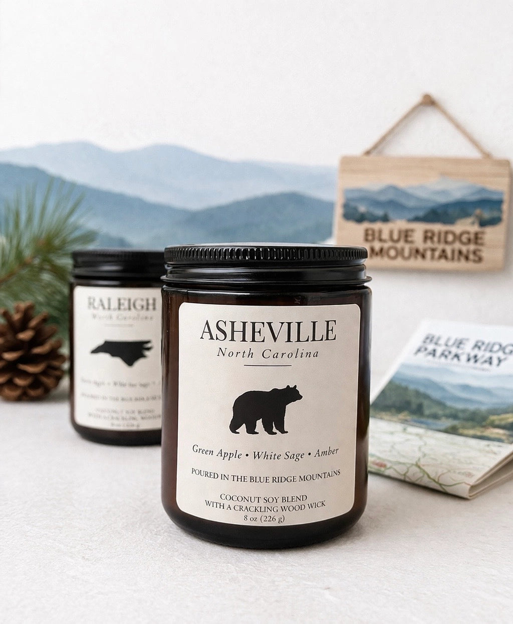 Fernberry Candle - Asheville Bear
