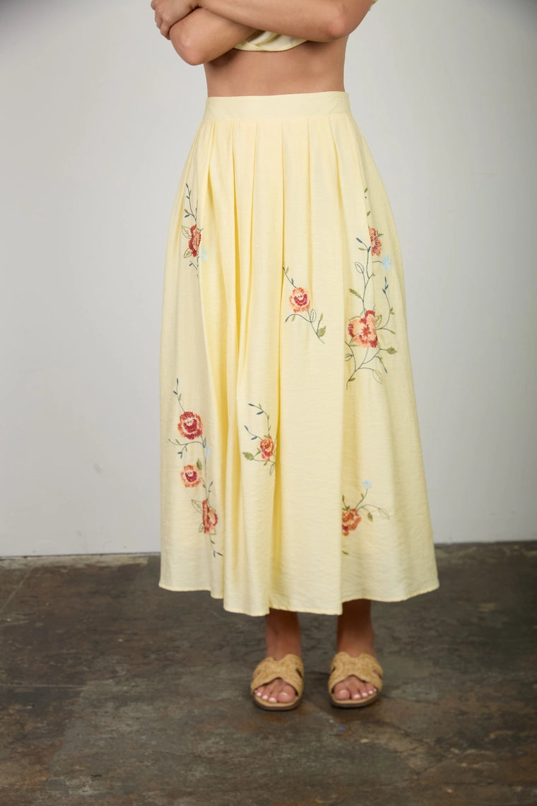 Floral Embroidery Skirt