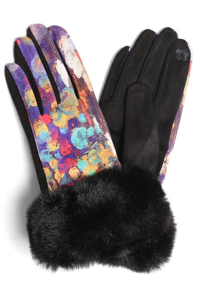 Faux Fur Painting Gloves