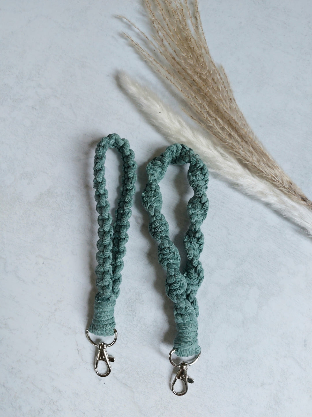 Handcrafted Macramé Wristlet - Silver Clasp