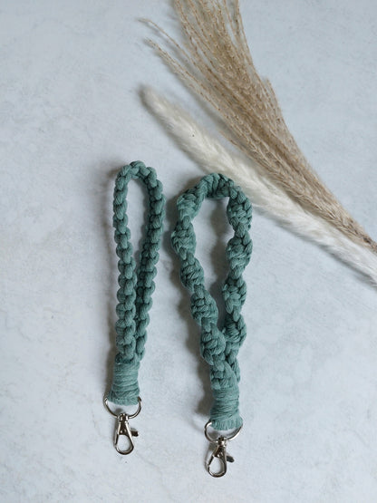 Handcrafted Macramé Wristlet - Silver Clasp