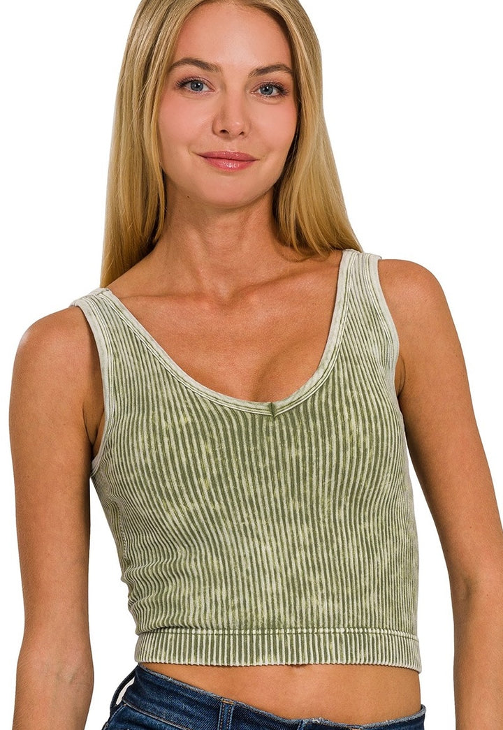 Cropped Tank Top - With Bra Pads