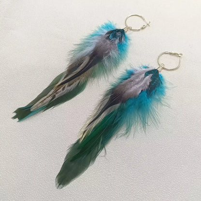 Feather Hoop Earrings