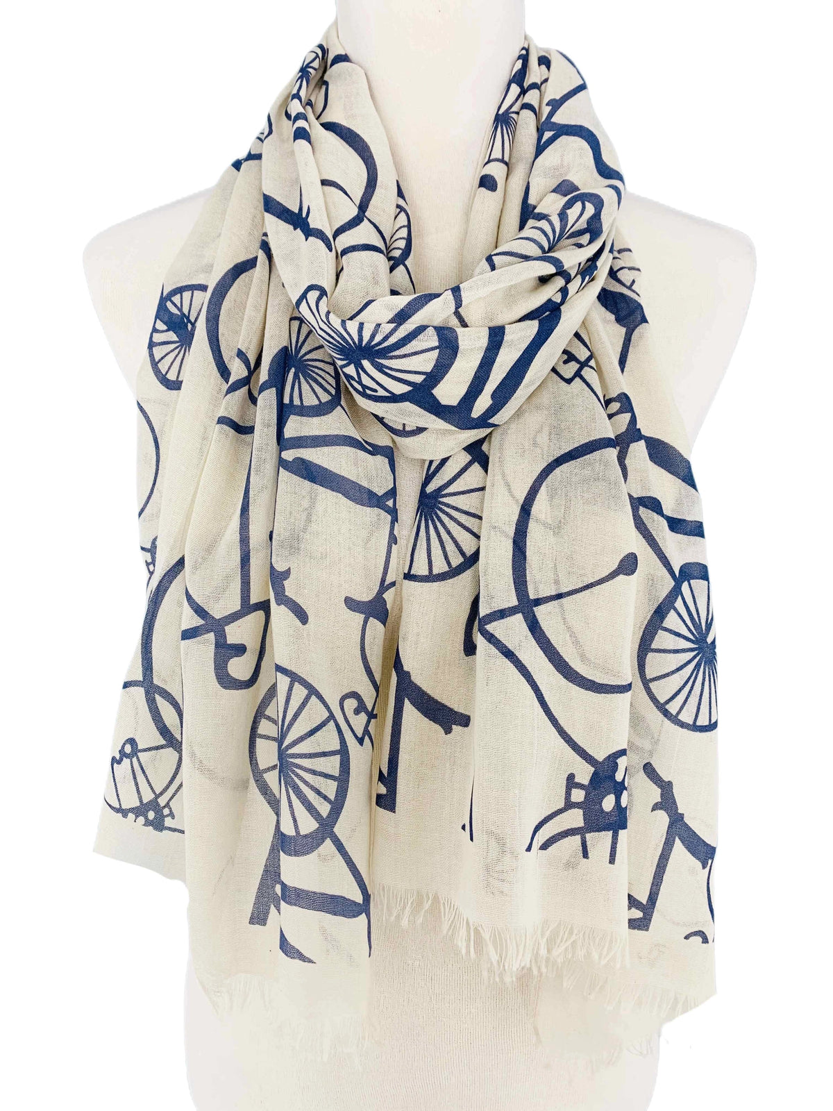 Lightweight Bicycle Print Scarf