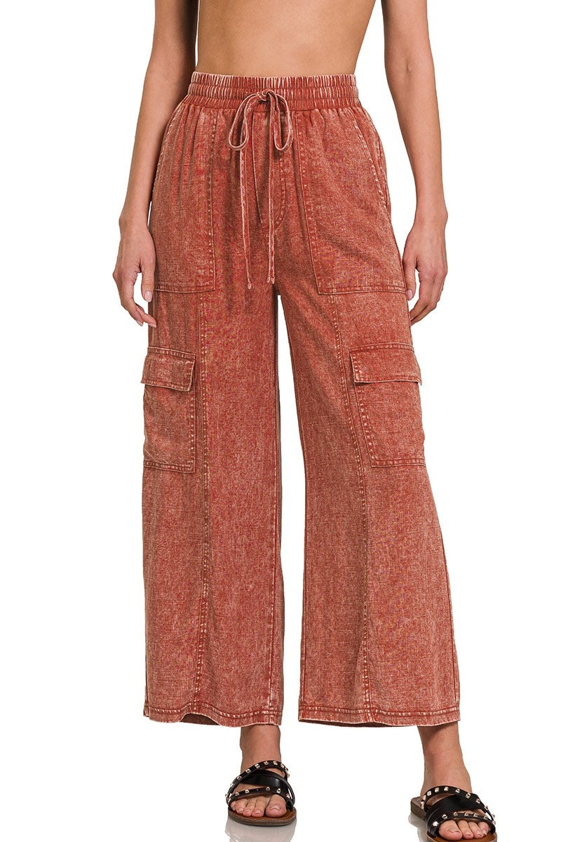 Linen Cargo Pants