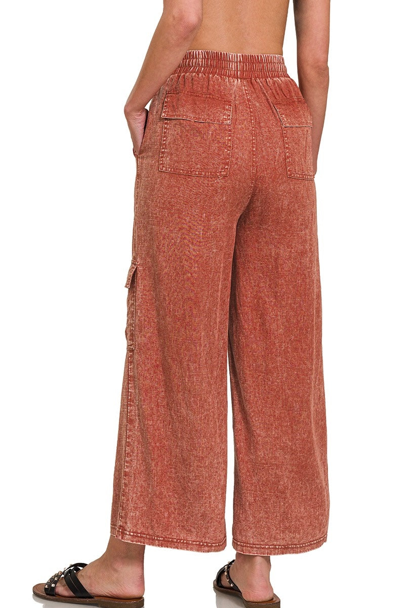 Linen Cargo Pants