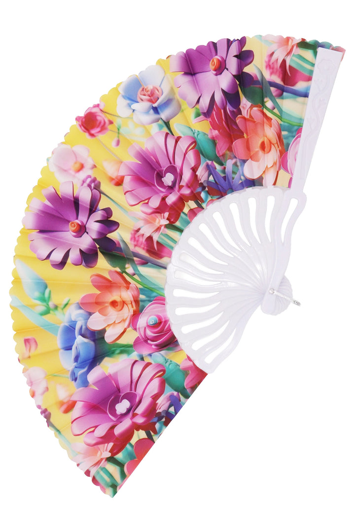 Flower Garden Folding Fan