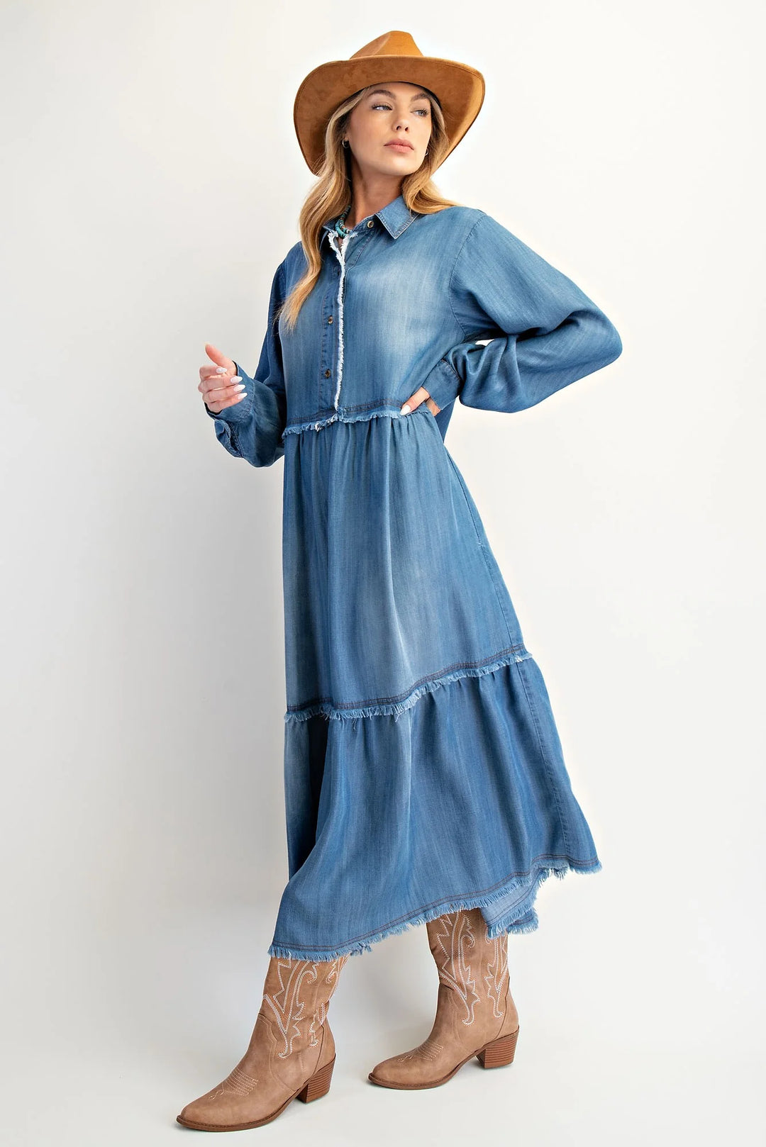Oversized Fit Denim Dress