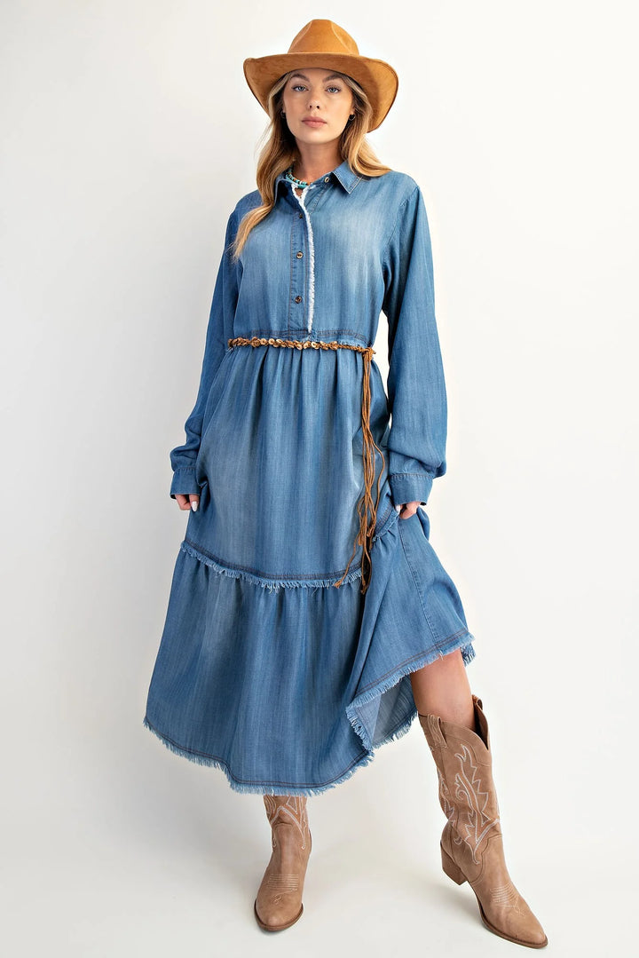Oversized Fit Denim Dress