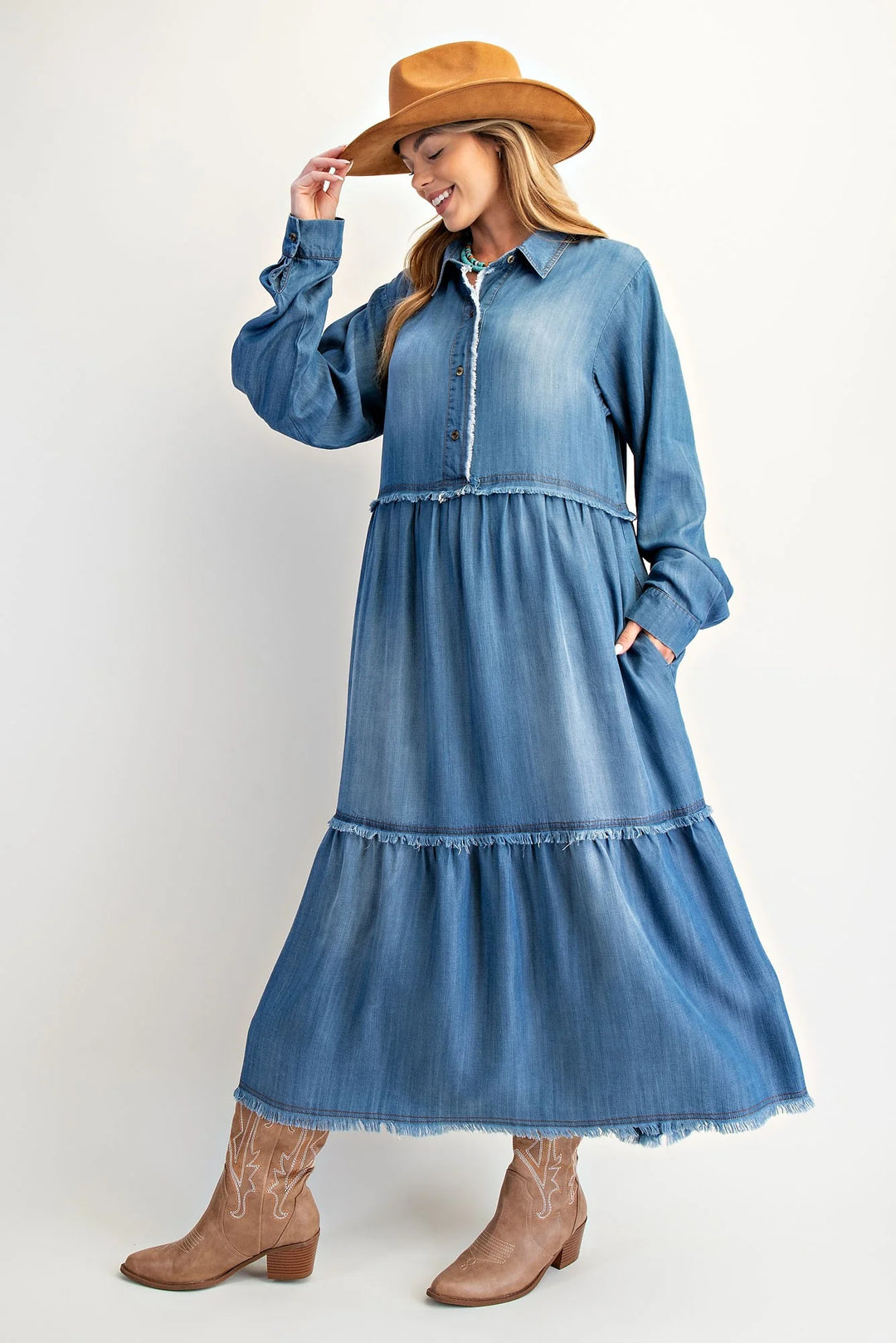 Oversized Fit Denim Dress