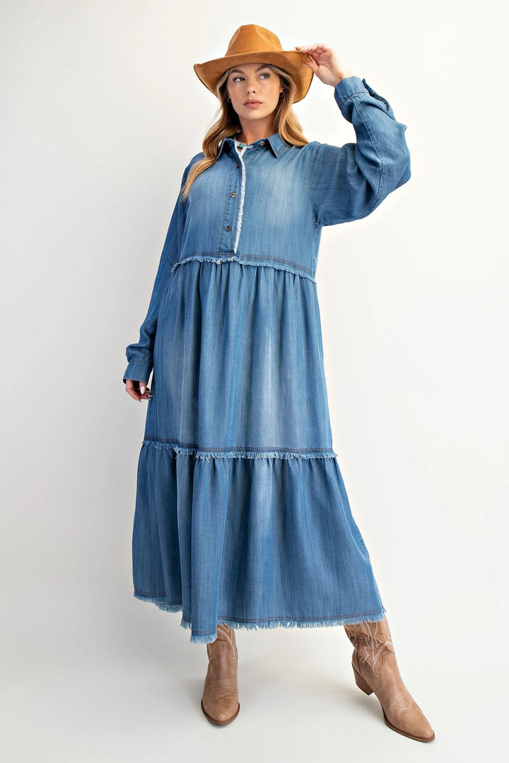 Oversized Fit Denim Dress