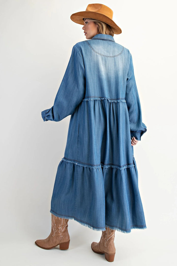 Oversized Fit Denim Dress