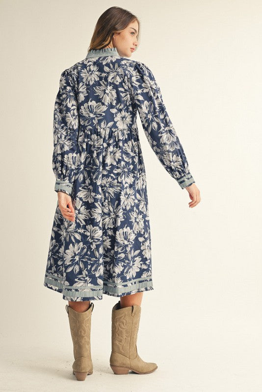 Floral Cotton Midi Dress