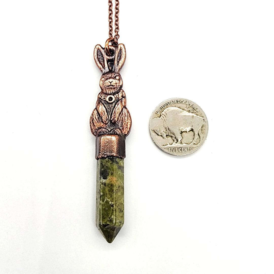 Unakite Rabbit Necklace