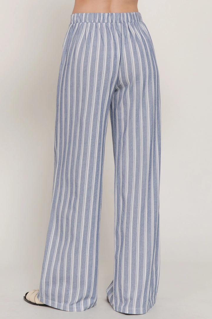 Straight Leg Striped Pants