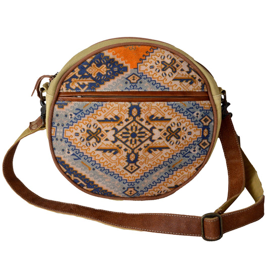 Round Canvas + Rug Purse