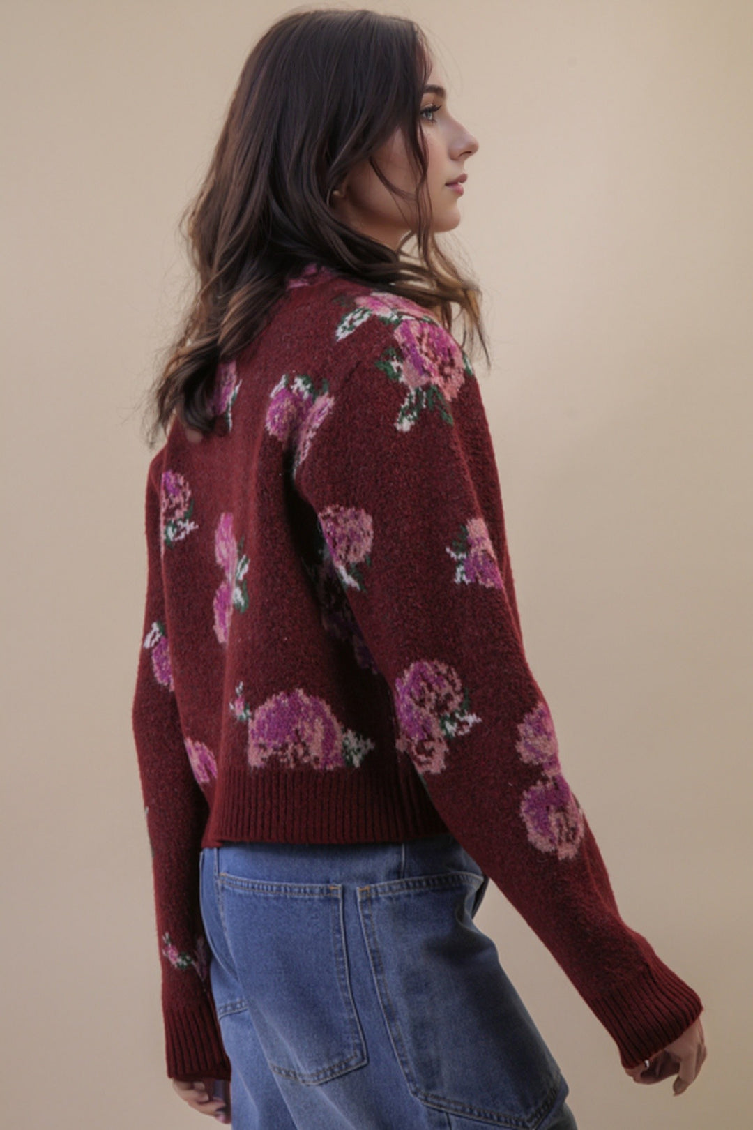 Soft Knit Floral Cardigan