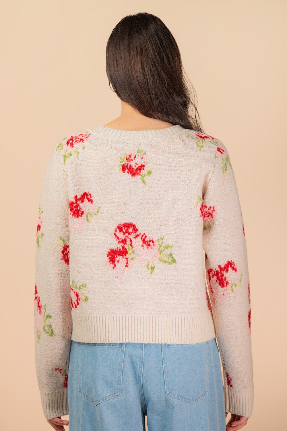 Soft Knit Floral Cardigan