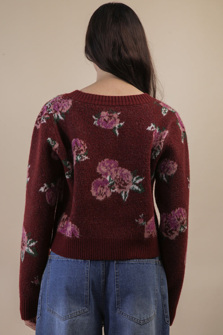 Soft Knit Floral Cardigan