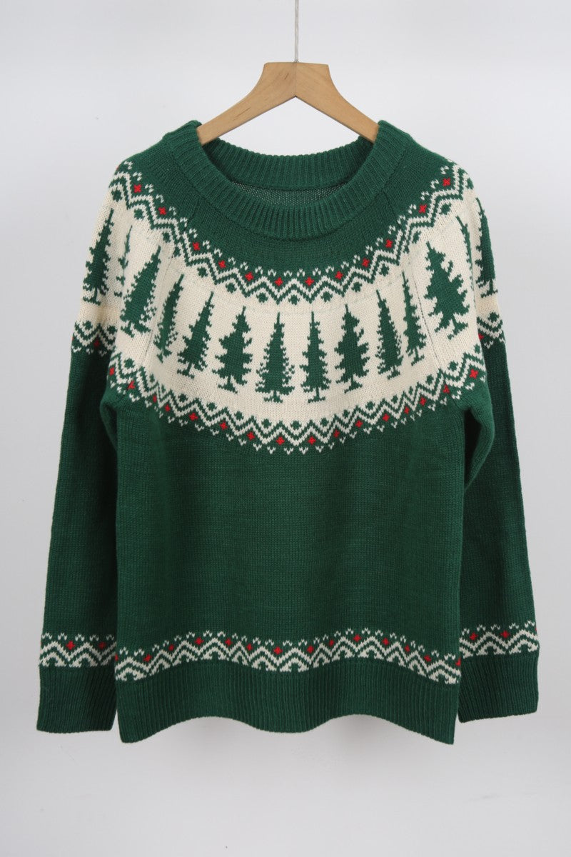 Fair Isle Pine Tree Sweater