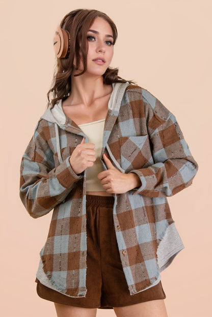 Hooded Button Down Flannel