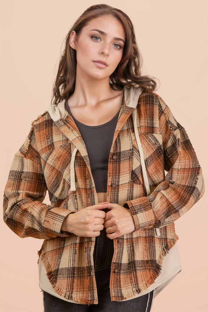 Hooded Button Down Flannel