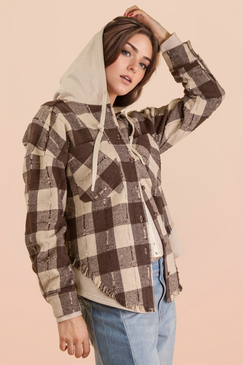Hooded Button Down Flannel