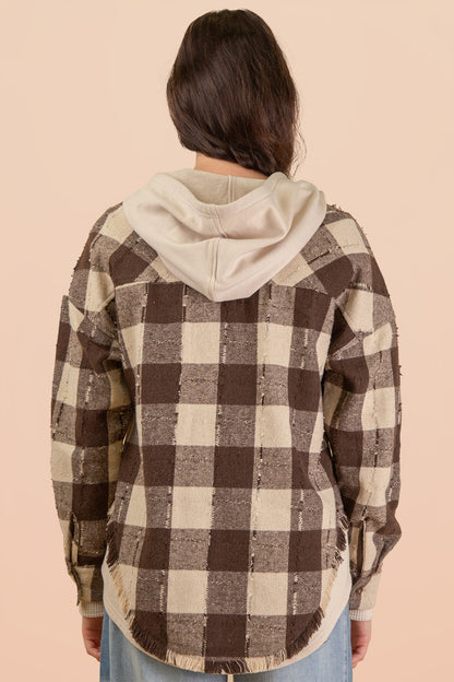 Hooded Button Down Flannel