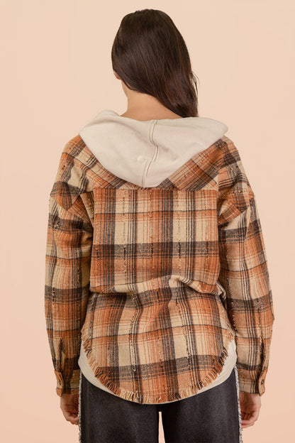 Hooded Button Down Flannel