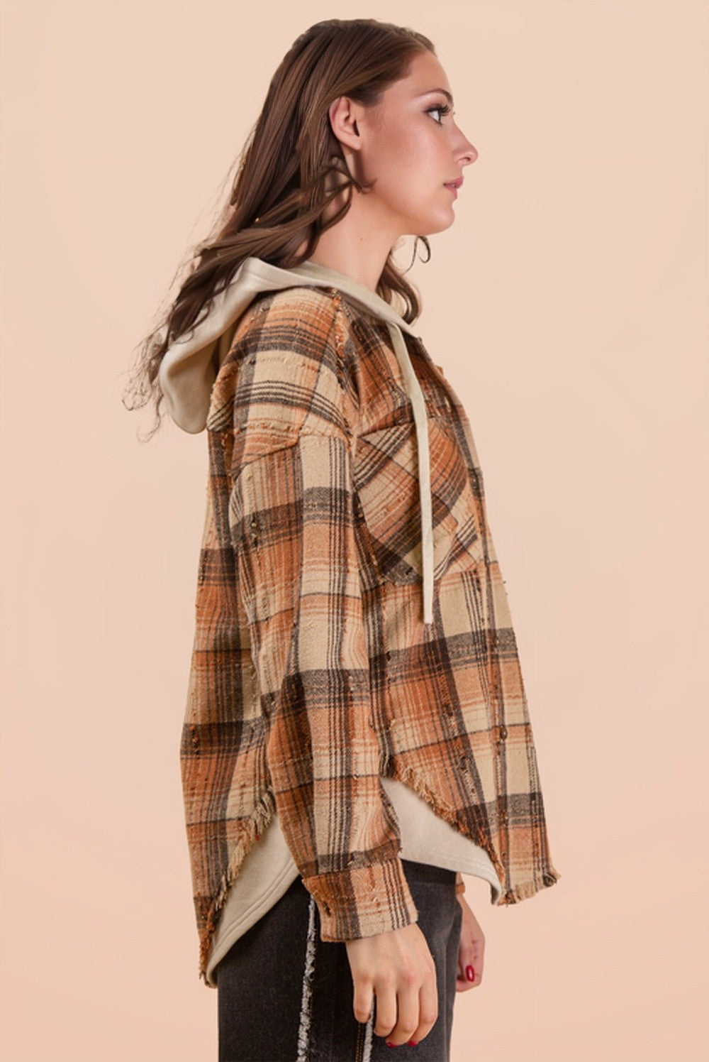 Hooded Button Down Flannel