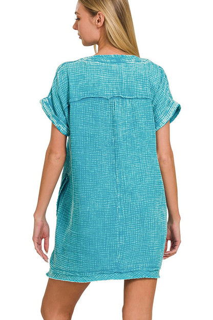 Mineral Washed Beach Dress