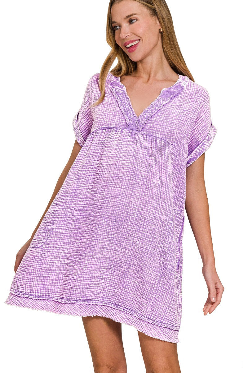 Mineral Washed Beach Dress