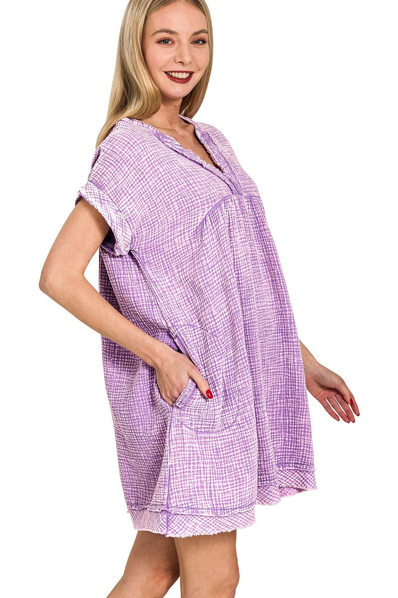 Mineral Washed Beach Dress