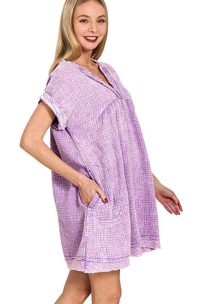 Mineral Washed Beach Dress