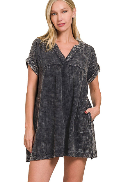 Mineral Washed Beach Dress