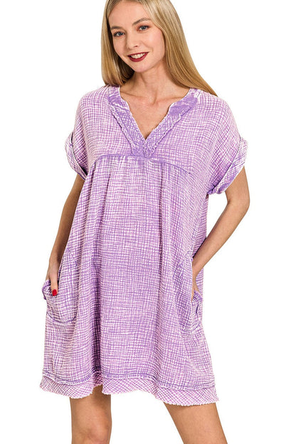 Mineral Washed Beach Dress