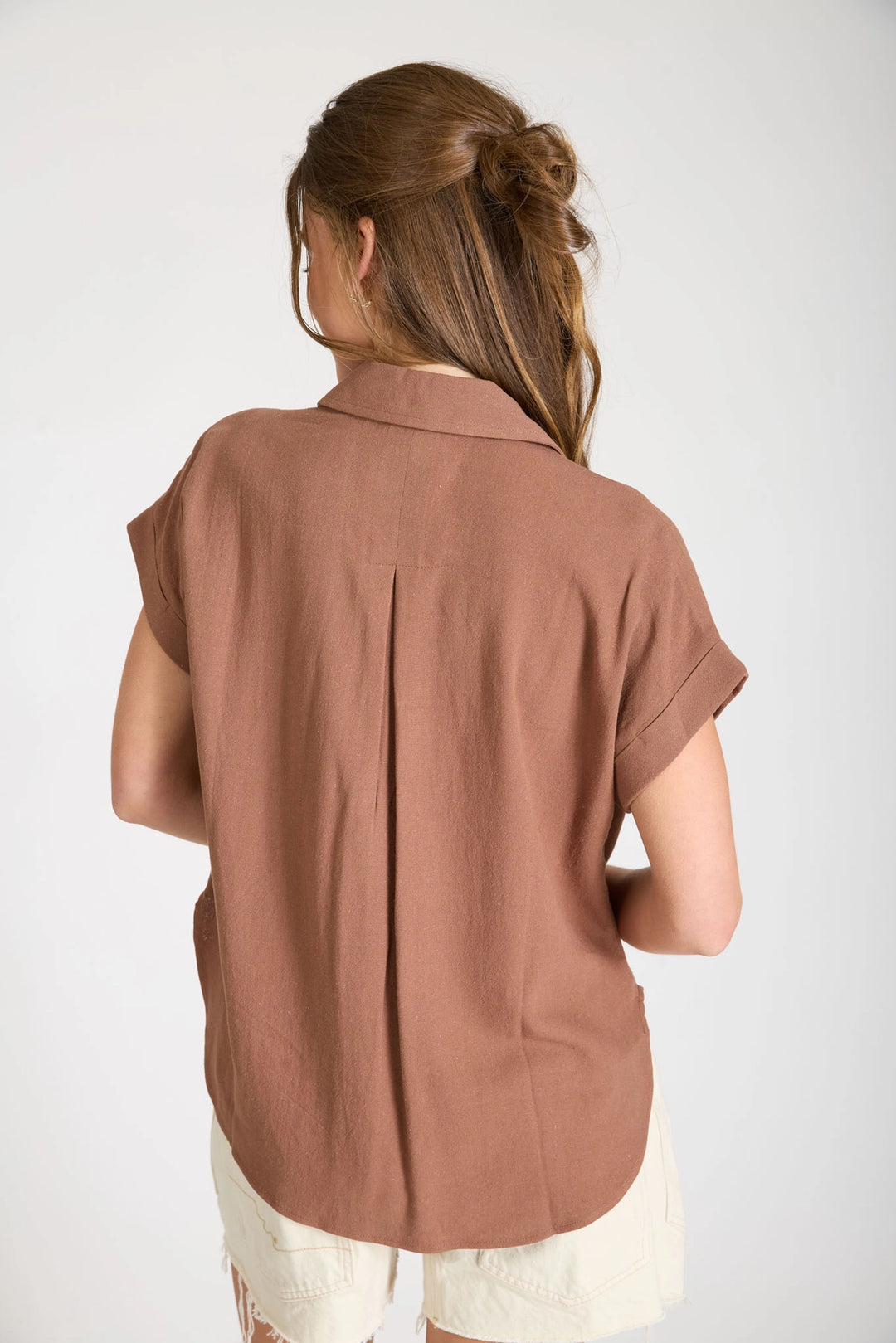 Collared Short Sleeve Top