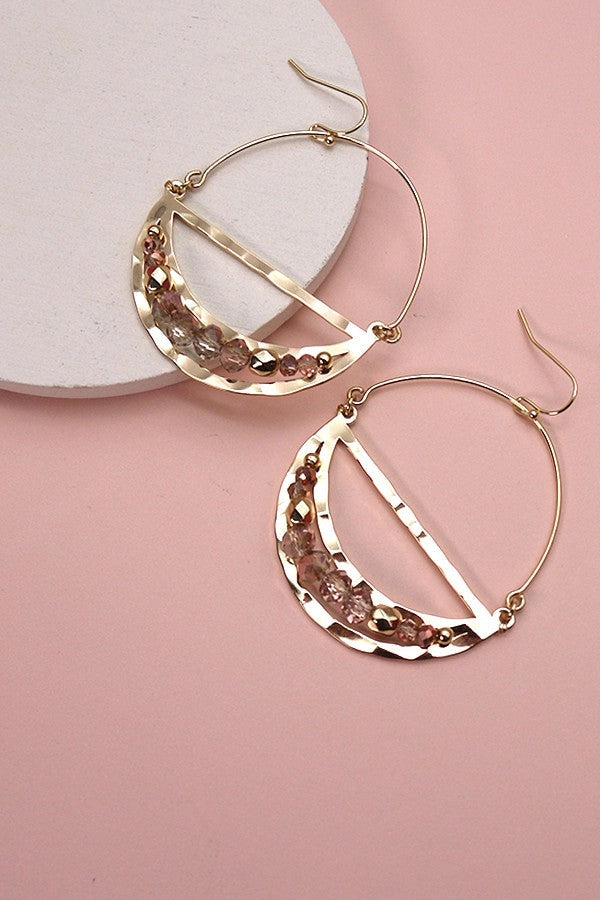 Half Moon Beaded Dangles