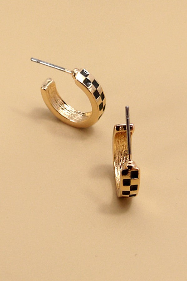 Checkered Mini Hoops