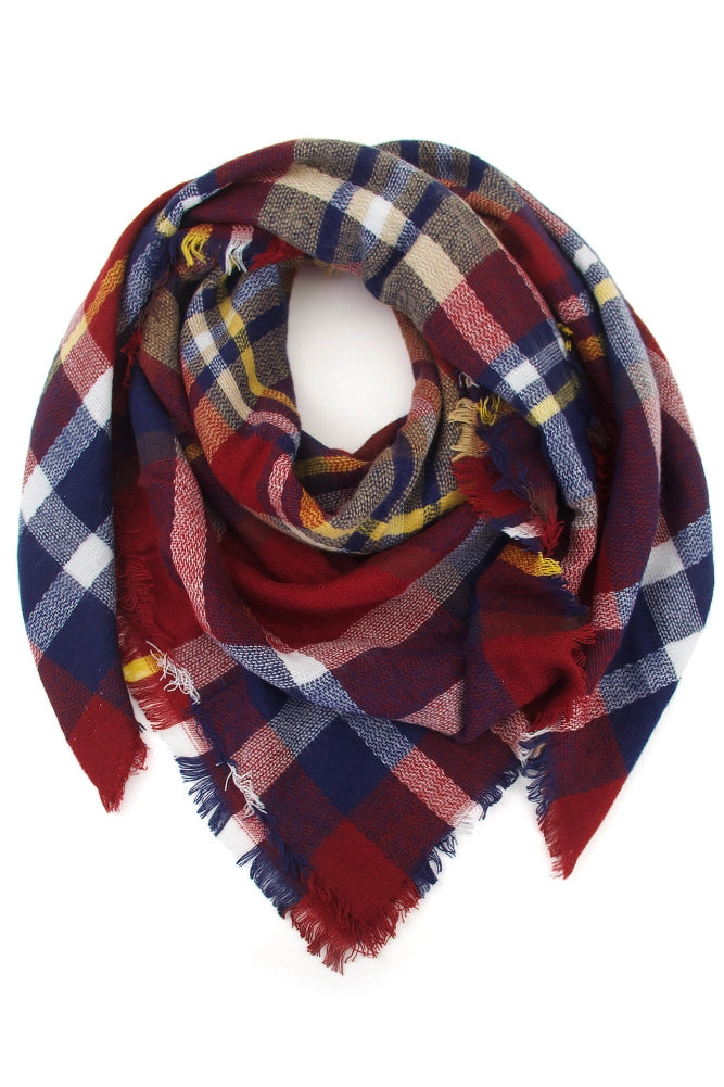 Plaid Blanket Scarf