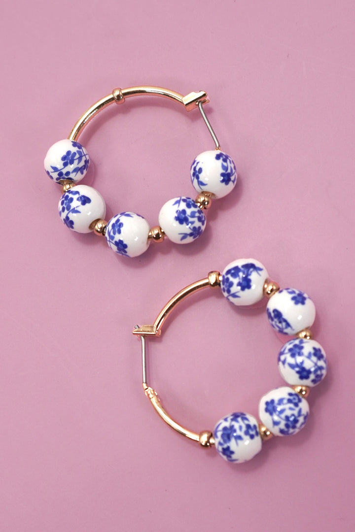 Ceramic Beaded Hoops