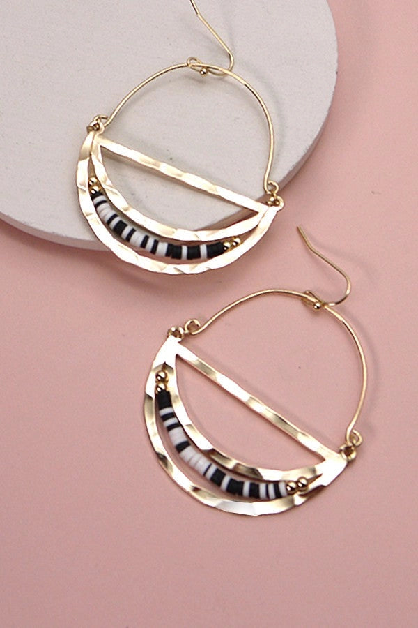 Half Moon Beaded Dangles