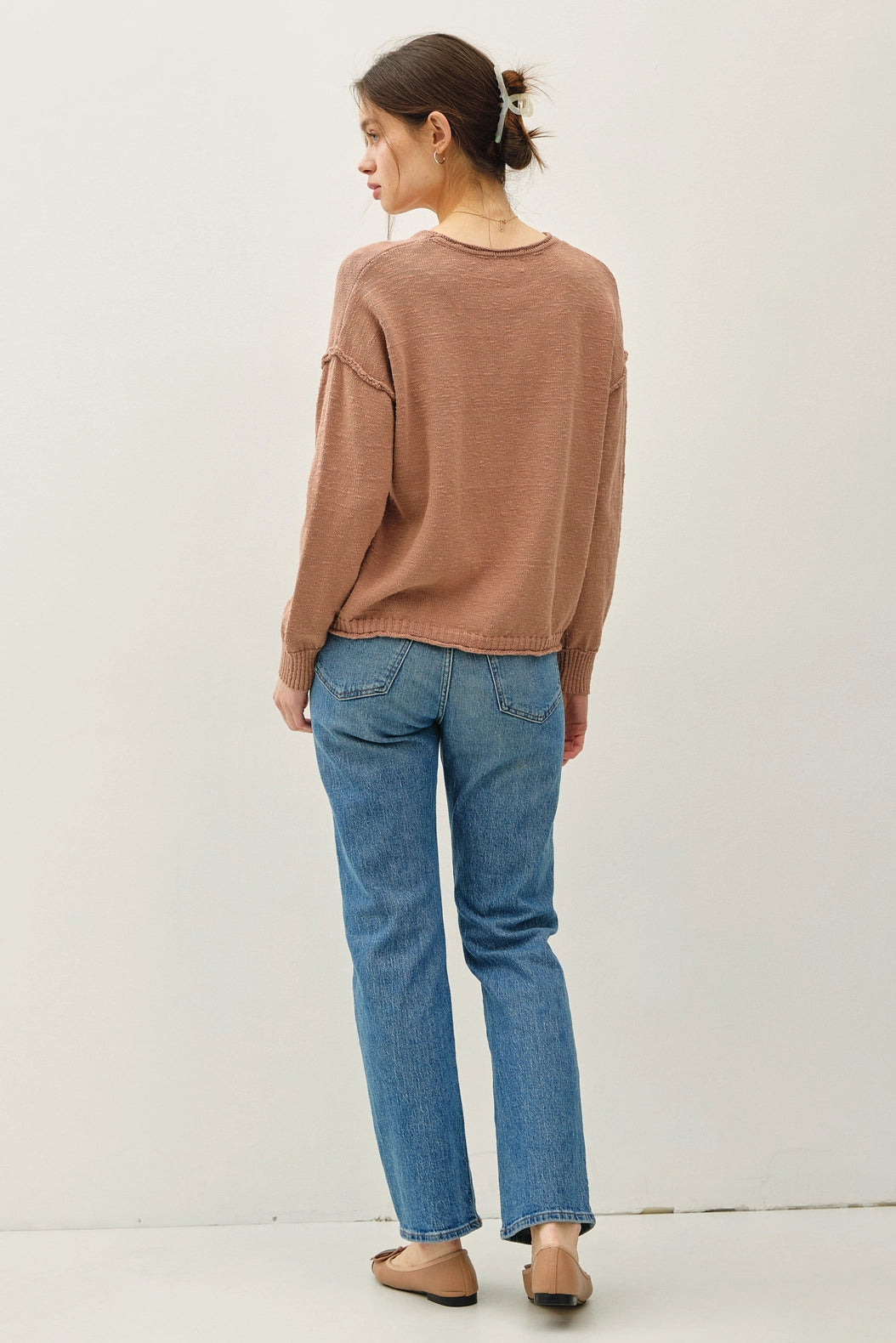 Inside Out Drop Shoulder Sweater