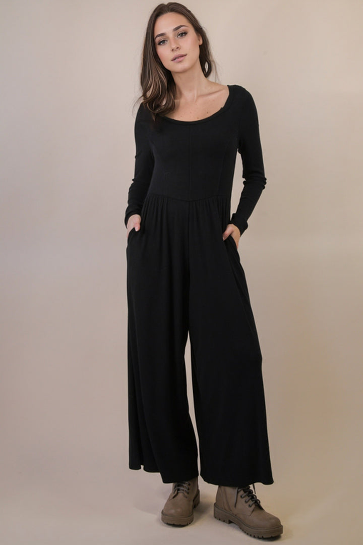 Round Neck Casual Jumpsuit